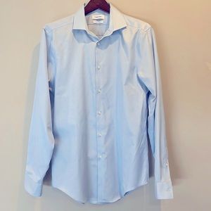 Calvin Klein, Light Blue, Slim Fit, Non-Iron, Dress Shirt. 34/36 & 16 in neck